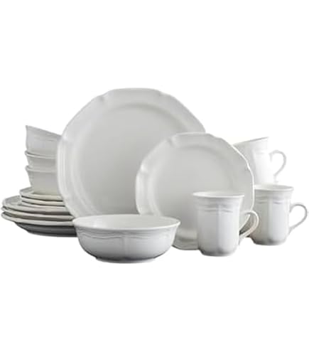 Amazon.com | Mikasa Dinnerware Set, Grey: Dinnerware Sets